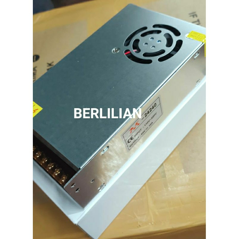 Power Supply DC 24V 10A Merek M input AC 110-220V