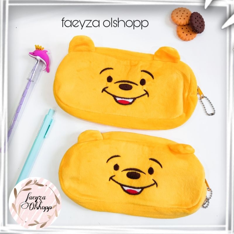 

plushy/kotak pensil Winnie the Pooh kotak pensil sekolah kotak pensil kain kotak pensil lucu kekinian