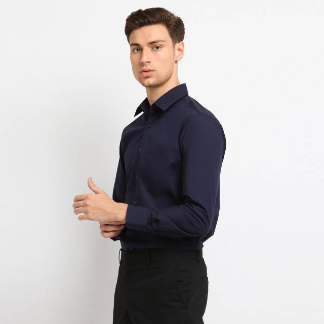 Baju Kemeja Pria Putih Lengan Panjang / Baju Kerja Pria Polos / Atasan Pria Formal