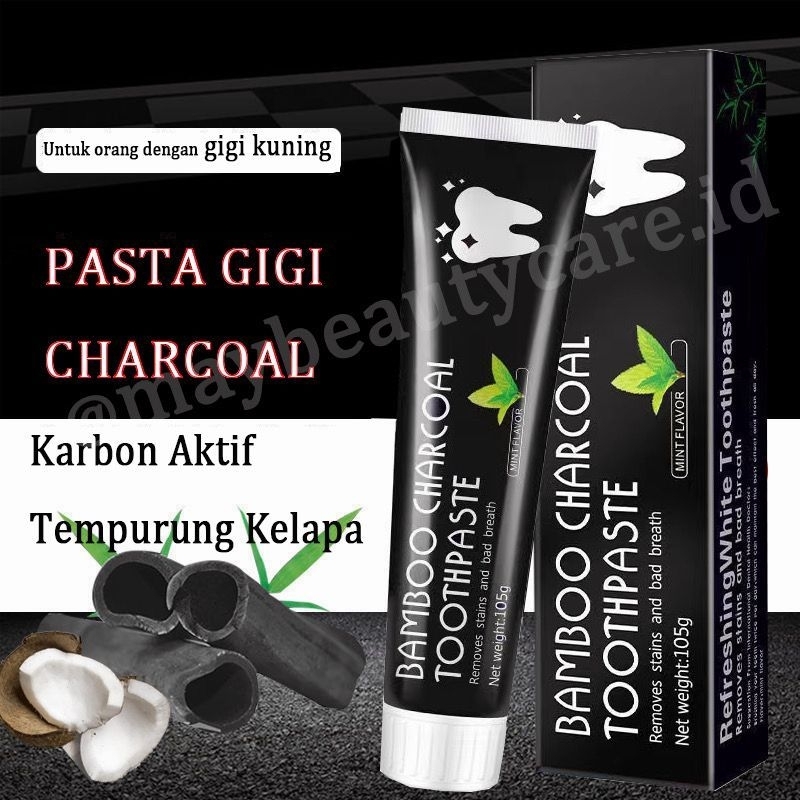 PASTA GIGI CHARCOAL / PASTA GIGI MINT FLAVOR / PEMUTIH GIGI / MENCEGAH BAU MULUT / PENYEGAR MULUT / ANTI KARANG GIGI / PROMO CUCI GUDANG