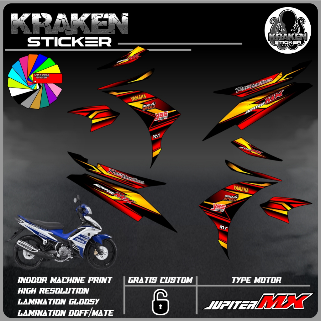 STRIPING STICKER JUPITER MX 135 NEW STIKER JUPITER MX 135 NEW STICKER LIS LIST YAMAHA JUPITER MX 135