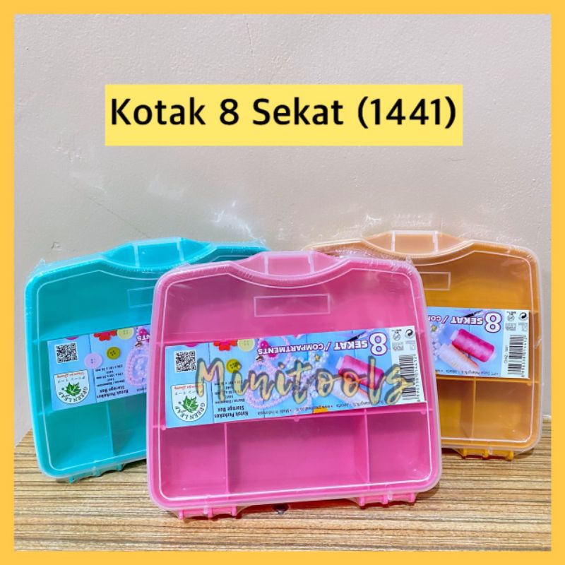 Kotak Plastik 4, 5, 6 dan 14 Sekat / Green Leaf 1413, 1414, 1415, 1416