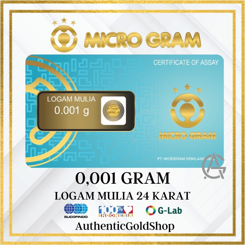 Emas Mini gold 0,001gram Logam Mulia babygold Original Product Mini Gold Mini Gram Babygold Baby gold Micro Gold Mini Gram Souvenir Murah Toko Emas