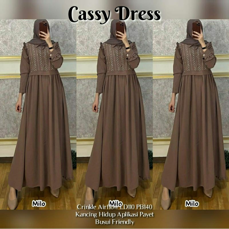 CASSY DRESS MAXY / IR FASHION / TERLARIS / TERMURAH / TERPOPULER / MODEL SPASSY / MODEL UWAIS / GAMI