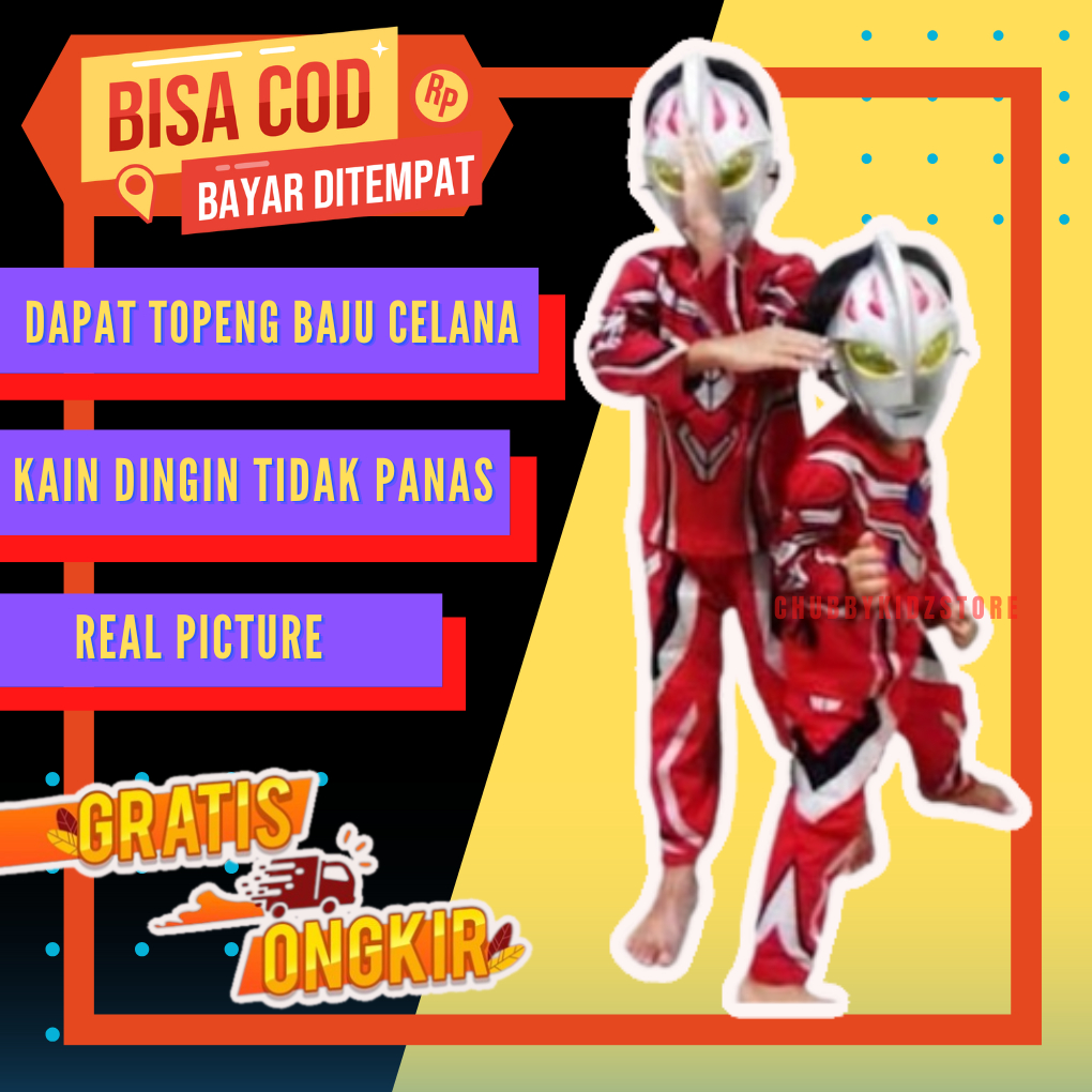 Baju anak laki laki Setelan Baju ultramen baru hogo boy kado ulang tahun anak kado anak laki laki 2 