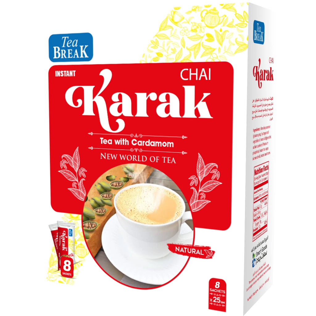 

Karak Tea With Cardamom | Tea Break isi 8 Sachets | 250 g