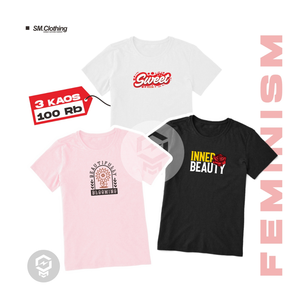 Baju Kaos Atasan Wanita Dewasa Cewek Remaja Kekinian Lengan Pendek