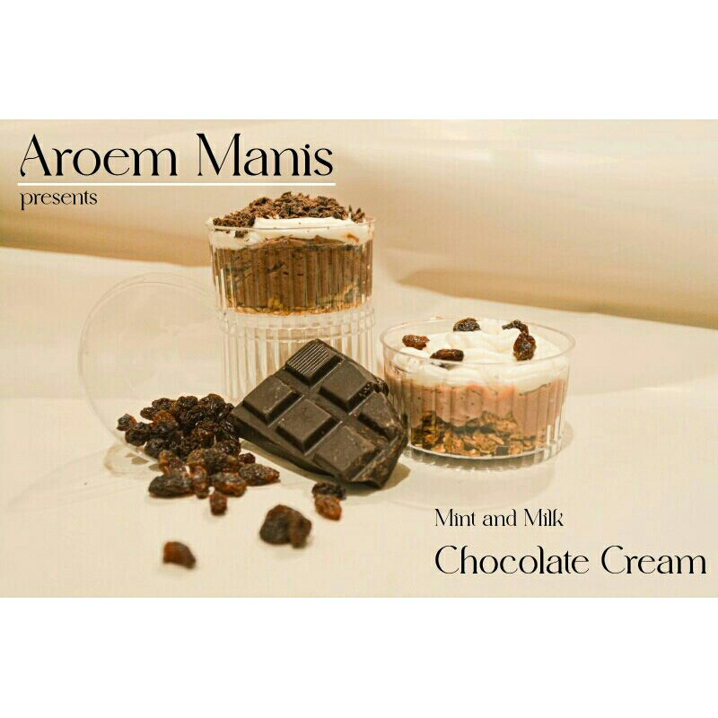 

yoghurt in jar chocolate and mint