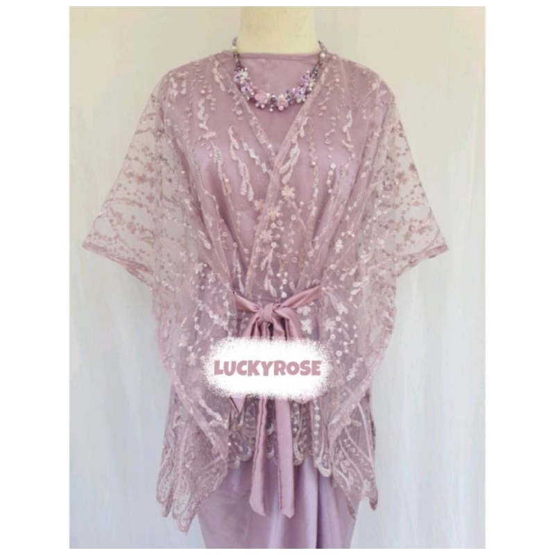 OUT Wrap Outer Tille Ribbon Outer Organza Pita Outer Tulle Outer Brukat Outfit Kondangan Outer