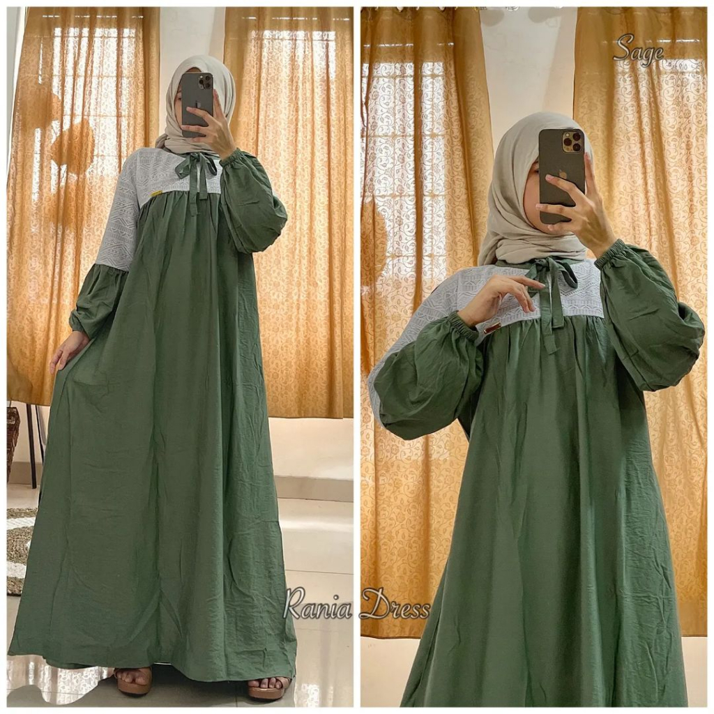 GAMIS WANITA RANIA DRESS NJ BAHAN POLO LINEN MIX BRUKAT MALIKA LD 100 - 120 CM PB 138 CM GAMIS WANITA TERBARU 2023 KEKINIAN // DRESS LINEN JUMBO // MAXY DRESS WANITA KEKINIAN // PAKAIAN MUSLIM WANITA