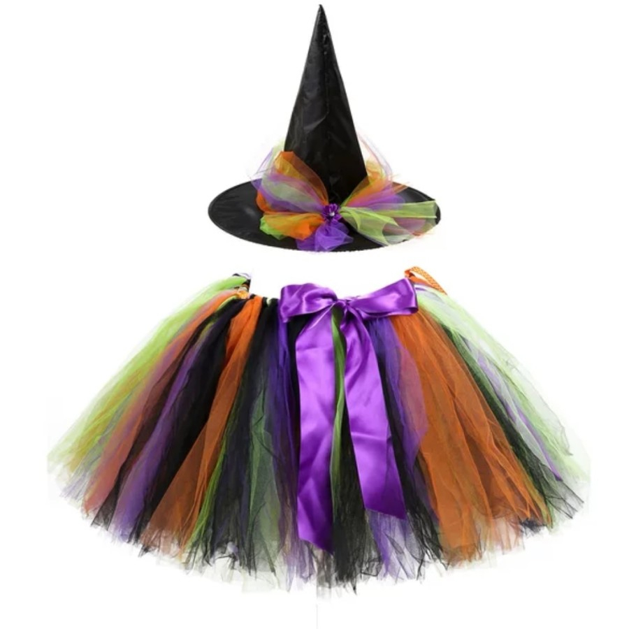 Witch Rainbow Tutu Skirt Rok Tutu Penyihir Kostum Halloween