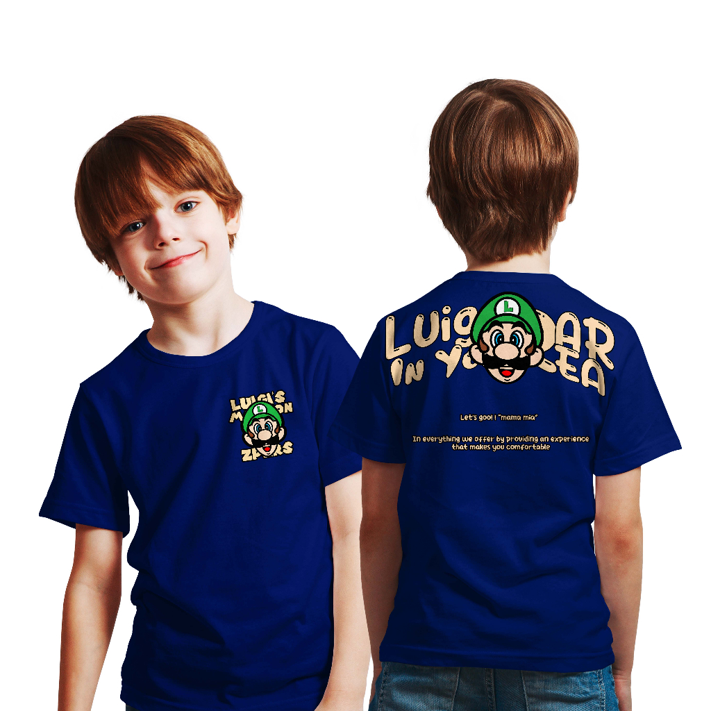 Kaos Distro Anak Super Luigi Mansion