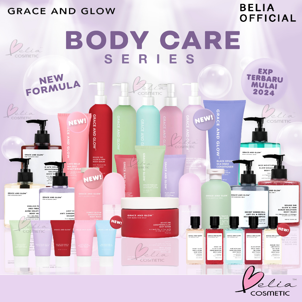 ❤ BELIA ❤ GRACE AND GLOW Body Care Series | Body Wash Sabun Mandi Badan | Body Serum | Shampoo