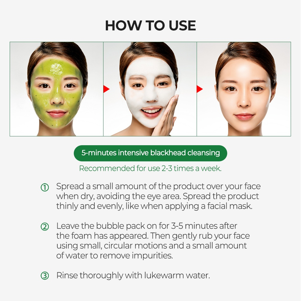 SOME BY MI Bye Bye Blackhead Green Tea Tox Bubble Mask Facial Cleanser 120gr
