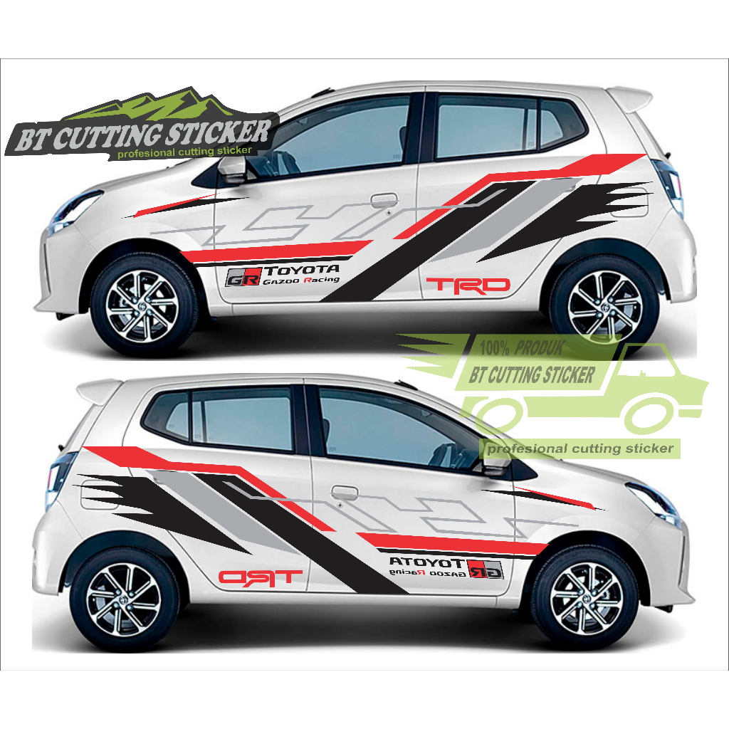 STICKER MOBIL STIKER TOYOTA AGYA GR SPORT STIKER MOBIL AGYA