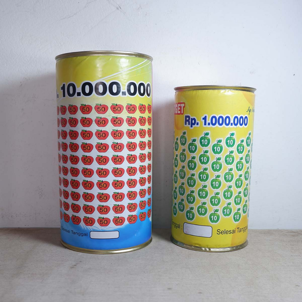 Celengan Kaleng Target Nabung Murah