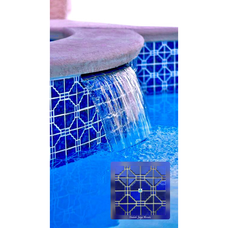 Mosaic dinding dekorasi | keramik kuda laut mass