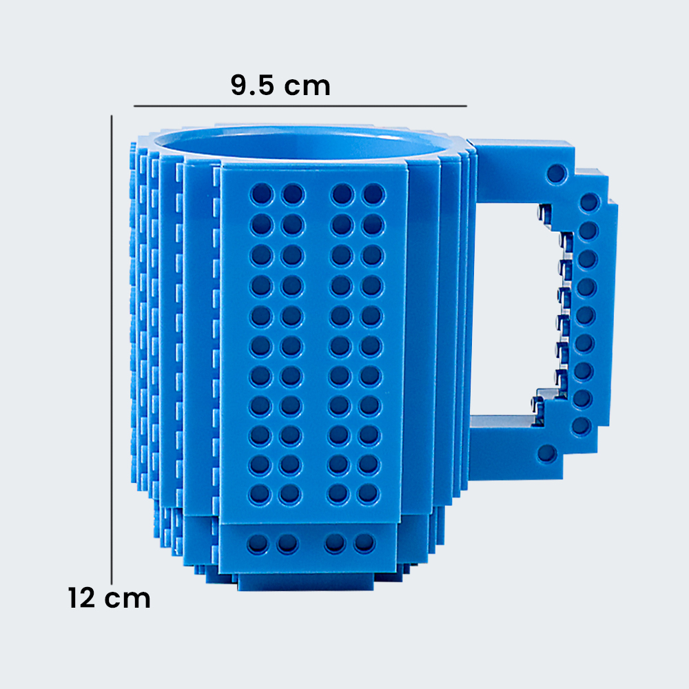 VKTECH Gelas Mug LEGO Build-on Brick Toy Cup 350ml - 936SN