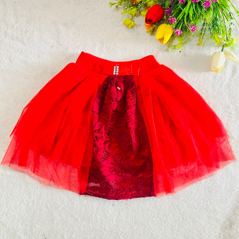 Rok tutu brokat tile rok pendek anak 2 3 tahunan