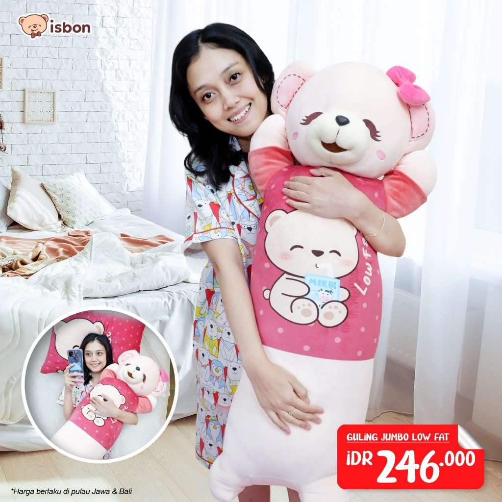 ISTANA BONEKA Bantal Guling Jumbo Bonita Low Fat Premium Cocok Untuk Tidur dan Hadiah Anak Dewasa