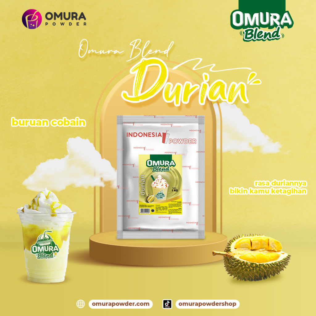

BLEND Bubuk Minuman Premium Rasa Durian Mix Gula 1 Kg & 500 Gram Indonesia Powder