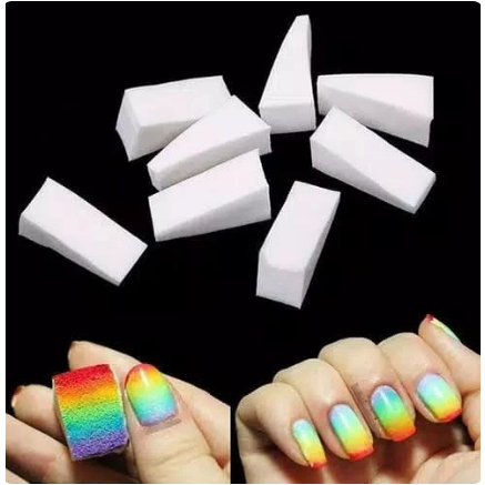 Nail Art Soft Sponge Trapezium Polish Transfer / Manicure Tool