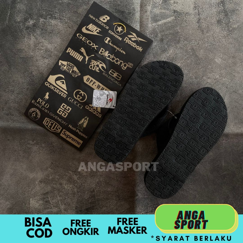 SANDAL PRIA JEPIT RIPCURL MOTIF LOGO BULAT CASUAL UNISEX ORIGINAL / SANDAL JEPIT KEKINIAN TERBARU / SENDAL SURFING JEPIT / SANDAL DISTRO MURAH / SANDAL SANTAI