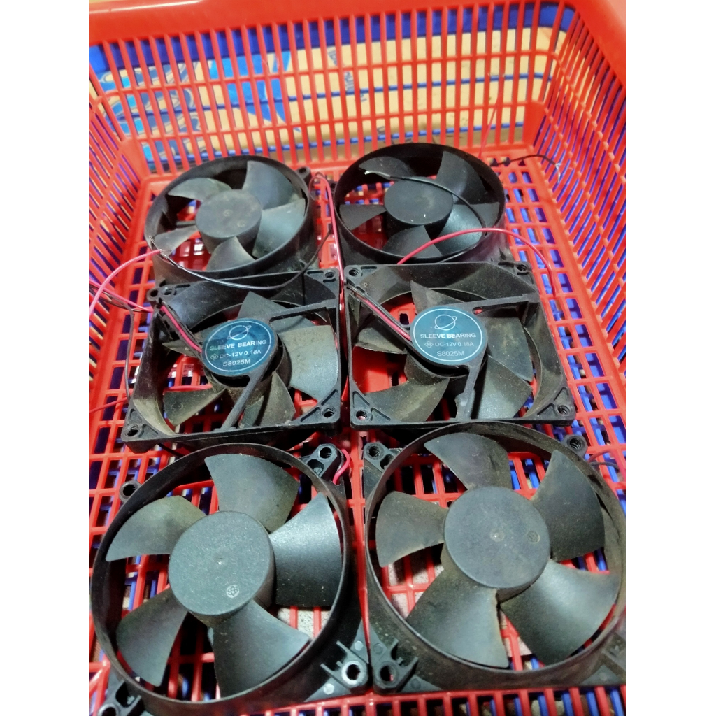 Kipas Murah DC 12V 8x8cm Bulet Dijamin Hidup Bekas Fan Cabut Psu Kipas Fan.Termurah.GROSIR Tersedia.