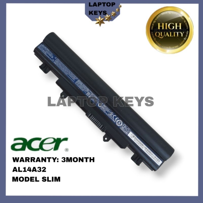 Baterai Battery Laptop Acer Aspire E5-471 E5-431 E5-421 AL14A32 SLIM