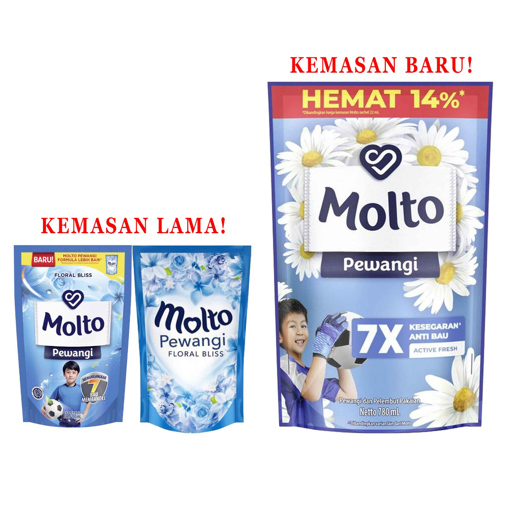 Molto * Pewangi Pakaian * Active Fresh * 780ml