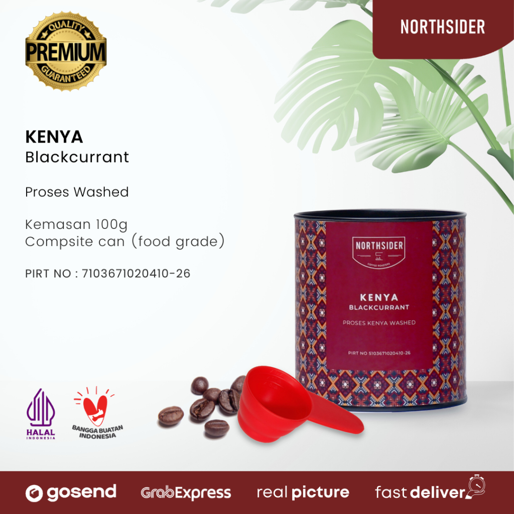 BIJI KOPI ARABICA KENYA AA BLACKCURRANT - 100GR NORTHSIDER COFFEE