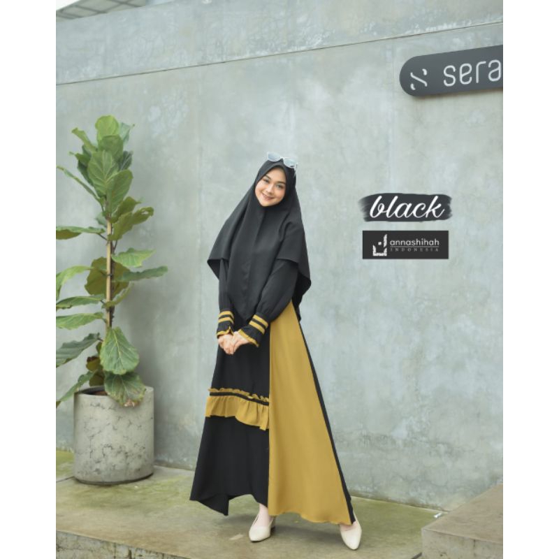 CALISTA SET By ANNASHIHAH // GAMIS SET HIJAB Material ITY CREP
