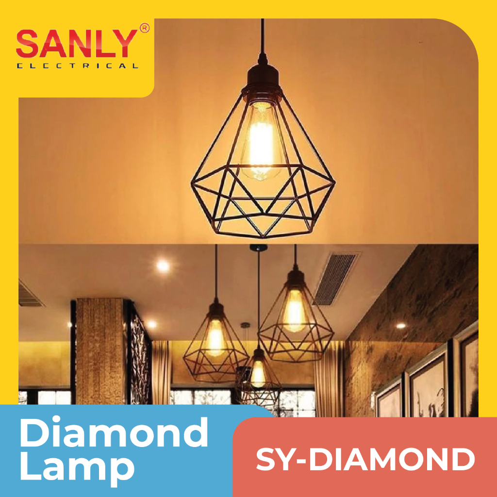 Lampu gantung Hias minimalis Model Vintage Diamond