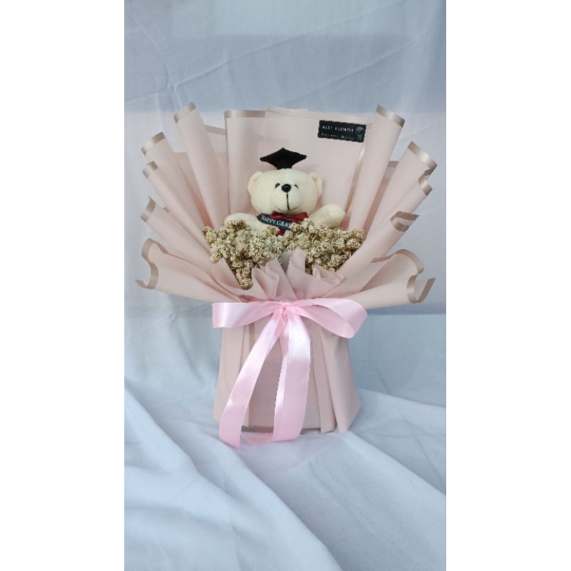 

BUKET BONEKA + BUNGA EDELWEISS BY ASKIFLORIST