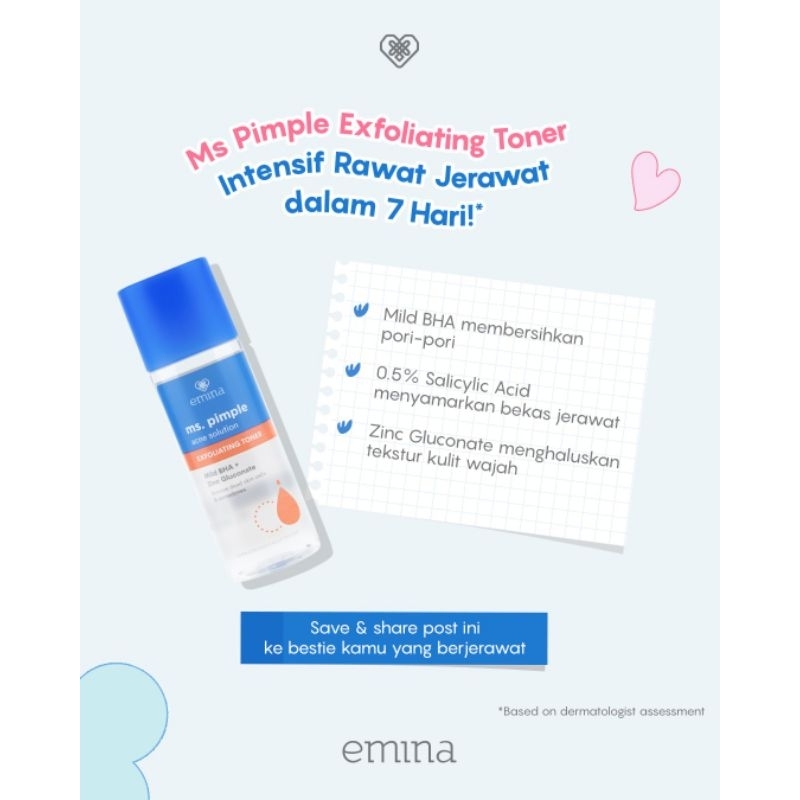 Emina Ms Pimple Exfoliating Toner 100ml