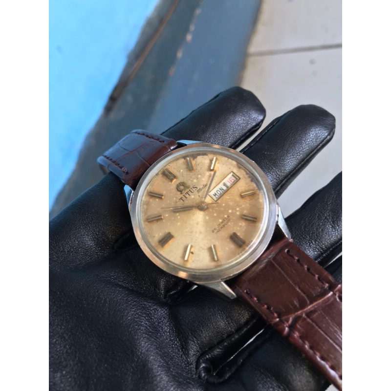JAM TANGAN TITUS MATIC 70s JADUL UNIK