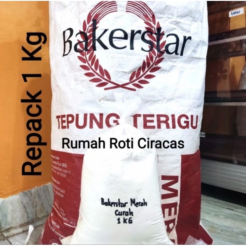

TEPUNG TERIGU BAKERSTAR MERAH PROTEIN TINGGI REPACK 1KG