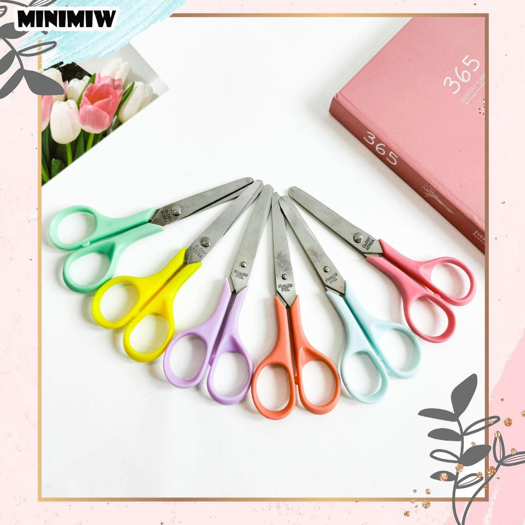 GUNTING KOREA GLORY MINI UKURAN 5 INCH WARNA MAKARON KUAT STAINLESS STEEL BY MINIMIW