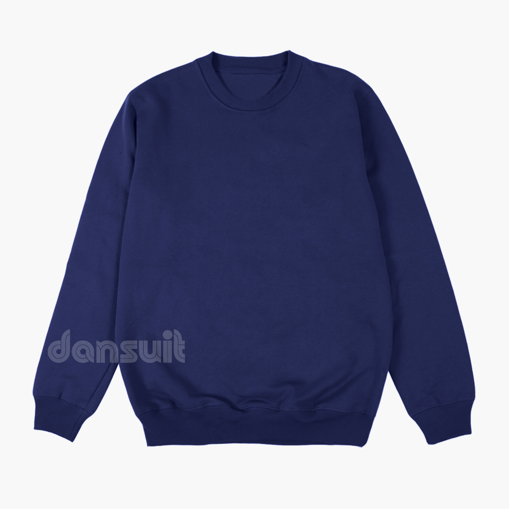 Basic Sweater Polos Pria/Wanita Size M -XXXL Sweater Crewneck Polos Bahan Tebal Premium