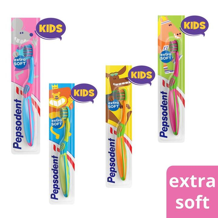 Pepsodent Sikat Gigi Extra Soft Kids - Kepala Sikat Gigi Kecil