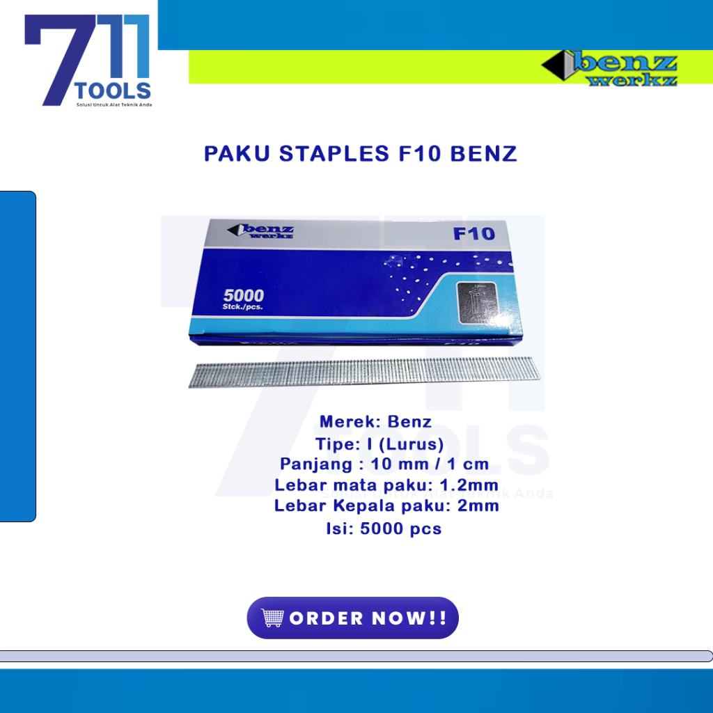 

Isi Staples Isi Paku Tembak Air Nailer I (Lurus) F10 Benz
