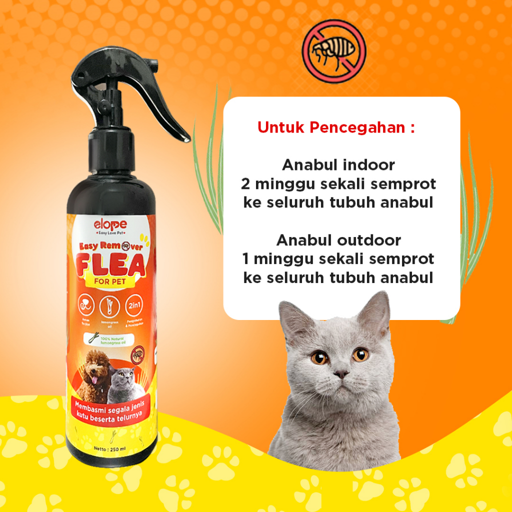 ELOPE Easy Remover Flea Anti Kutu Obat Pembasmi Kutu Kucing Anjing Kelinci Anabul