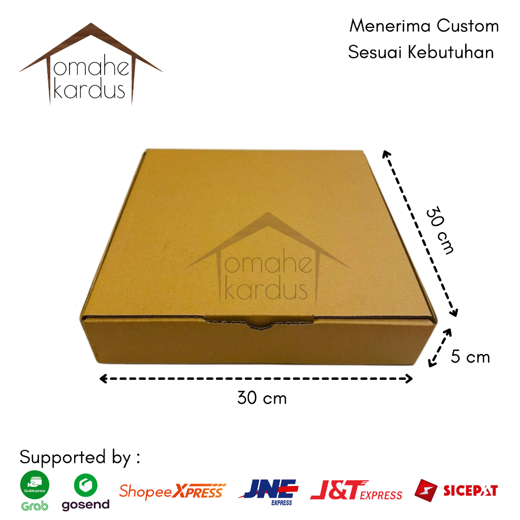 

kardus Die cut polos baru uk 30x30x5 cm
