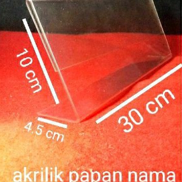 

AT akrilik papan nama uk 10 x 30 cm tebal 2 mm