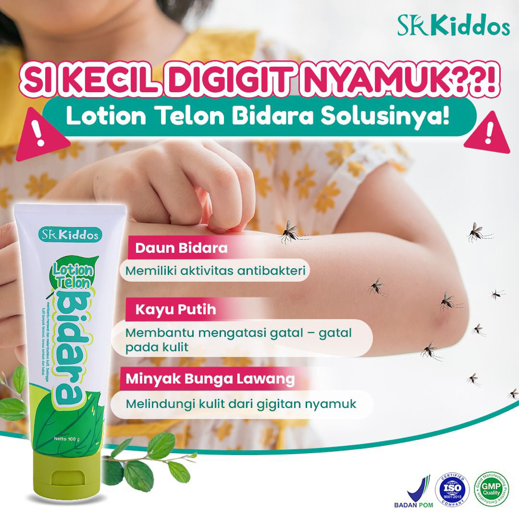 SR12 Kiddos Lotion Telon Daun Bidara Anti Nyamuk Menghangatkan Tubuh Antibakterial