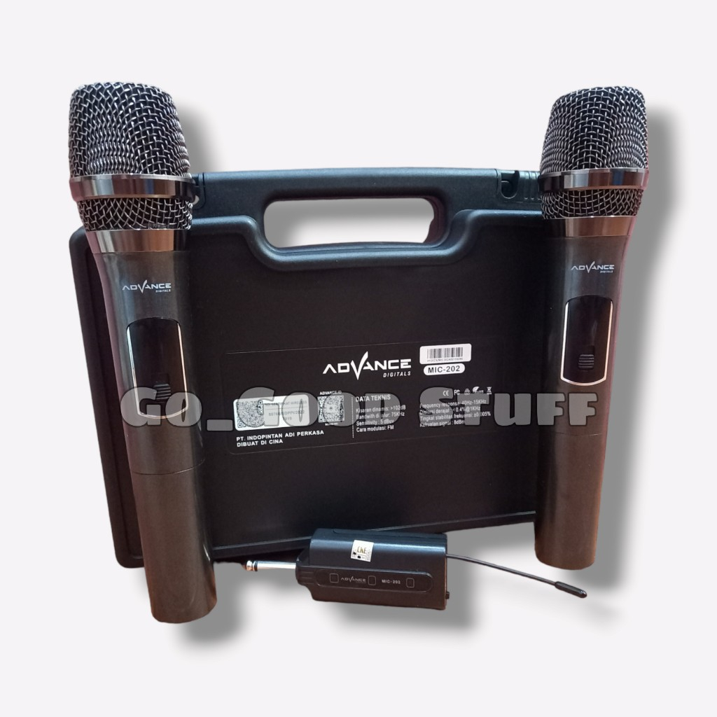 Professional Wireless Microphone Advance MIC-202 / Mic Wireless Advance