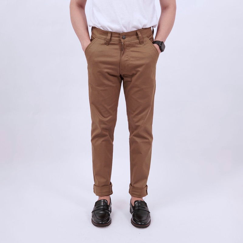 Chino Pants Slim Fit Stretch - Coffee