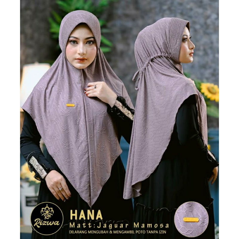 Jilbab Instan Hijab Khimar jersey HANA RIZWA
