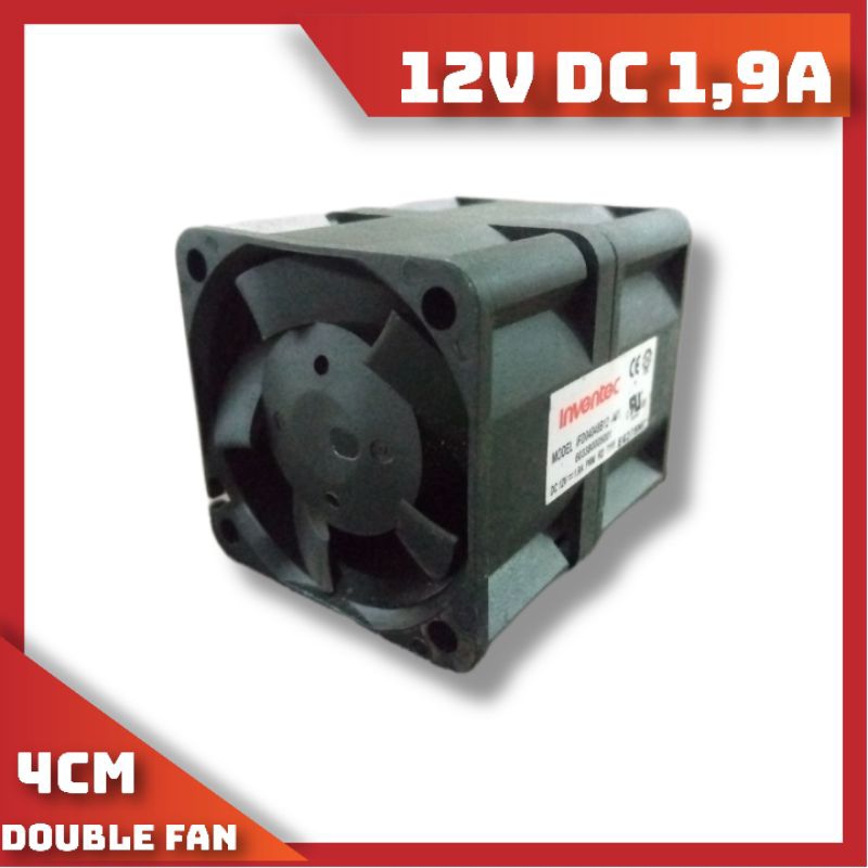 kipas fan 4cm 12v DC 1,9A inventec brushless double fan