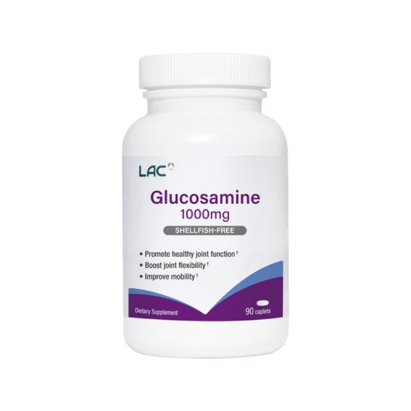 LAC WELLNESS Glucosamine 1000mg SHELLFISH-FREE (90 caplets)